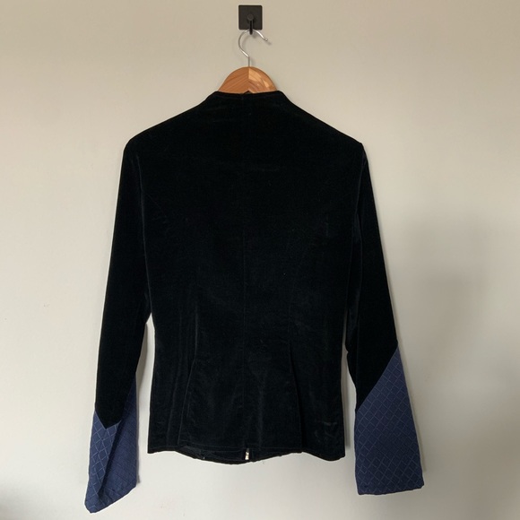 1OAK Vintage Handmade Blue Velour Jacket - Picture 6 of 9